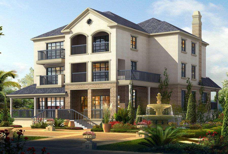 在农村搭建的轻钢别墅