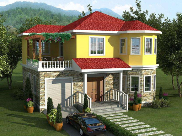 2层140平米轻钢别墅户型