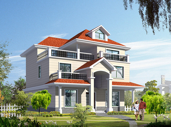 3层160平米轻钢别墅户型