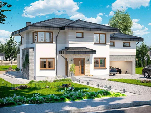 2层165平米轻钢别墅户型